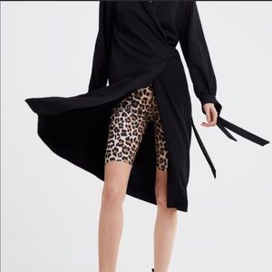 Zara Leopard Biker Shorts | Large | NWT